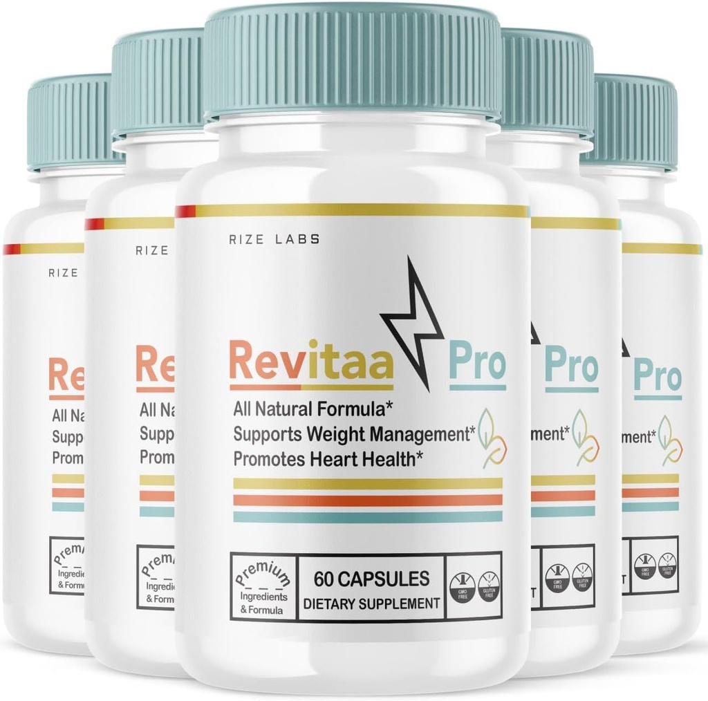Rize labs Revitaaa Pro Weight Loss Pills, Supplement Används för att förbättra Digestive Process, Avancerade Formel kapslar - Pack med 5 (300 kapslar)
