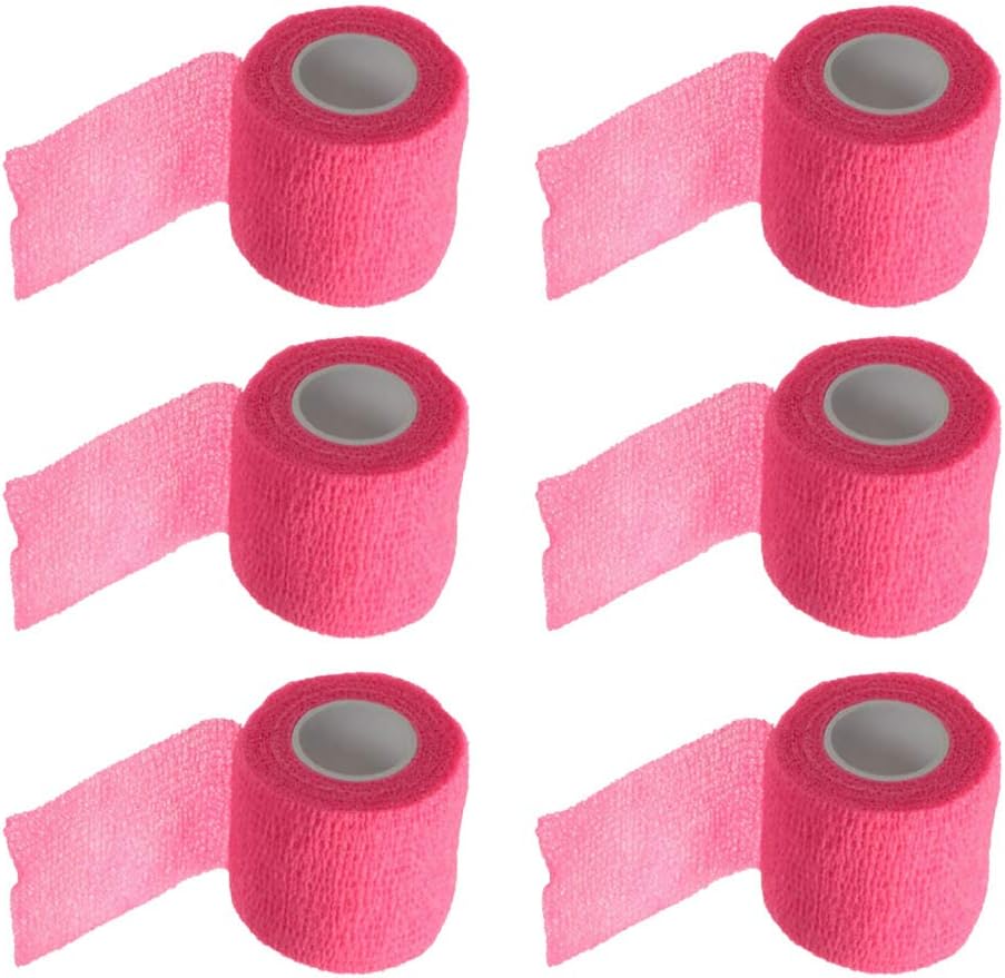ESUPPORT 2 Inches X 5 Yards Self Adherent Cohesive Wrap Bandages Adhesive Wounds Strong Elastic First Aid Tape för Sport Wrist Ankle 6 Count
