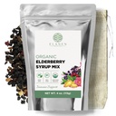 Elanen Naturals Organic Elderberry Syrup Kit, gör upp till 24 oz, Inkluderar Natural Cotton Brew Bag, USDA Certified Organic Dried Elderberries och Immune Support Herbs, Bulk Kit, 4 uns. (113g)