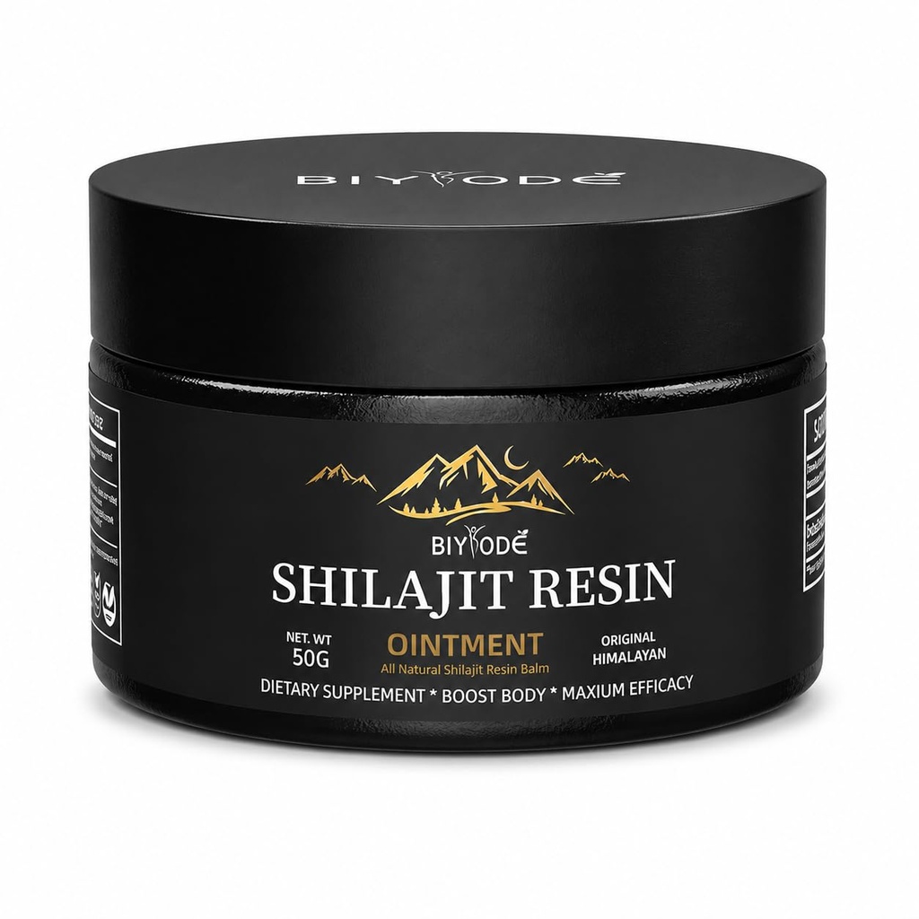Pure Shilajit Resin Himalayan - with Fulvic Acid 85 Trace Minerals Vegan Non-GMO Energy Supplement for Men Ancient Ayurvedic Formula 600mg 100 Servings
