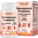 Klimakteriet kosttillskott för kvinnor, 120 miljarder CFU Probiotic, 13-i-1 Herbs & Botanicals Complex, för Hormon Menopause, Hot Flashes, Night Sweats, Mood Swings, Sleep Disturbances, Vegan, 60 Capsules
