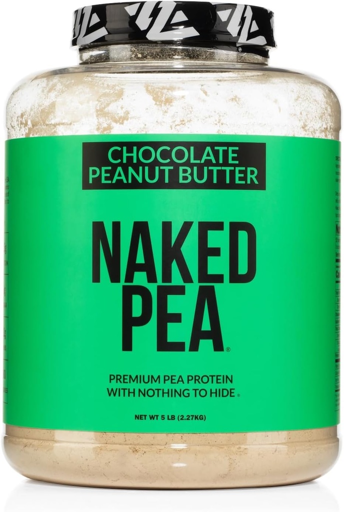 NAKED Pea - Chocolate Peanut Butter Protein från US & Canadian Farms, Organic Cocoa, Organic Coconut Sugar - No GMO, No Soy och Gluten Free, Aid Growth and Recovery - 52 Servings