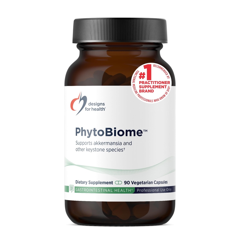 Designs for Health PhytoBiome - Polyfenols Supplement Gut Microbiome Support - Traditionellt prebiotiskt alternativ för att stödja övergripande Gut Health - Digestion Supplement (90 kapslar)