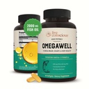 Live Conscious OmegaWell Omega 3 fiskolja - 2000mg kapslar: Hjärta, hjärna och gemensamt stöd - 800 mg EPA 600 mg DHA - Hållbart källad - Softgels - 30 dagars leverans