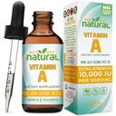 Varför inte naturligt vitamin A Drops 10000 IE - Liquid retinyl Palmitate med Coconut MCT Oil, Vegan VIT A Supplement for Skin - 1 uns sublingual Tincture