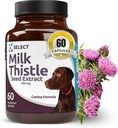 K9 Välj mjölktel för hundar, 100mg - 60 grönsaks kapslar - Canine Liver Health Milk Thistle Supplement - Mjölk Herbal