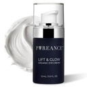 Lift & Glow Organic Eye Cream för mörka cirklar och puffiness - Anti Aging Eye Cream för rynkor - minskar mörka cirklar och under ögonväskor - med Kakadu Plum, kokosolja, Spirulina & More - 0,5 Fl Oz