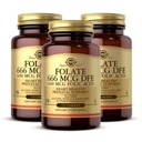 Solgar Folate 666 mcg DFE (Folic Acid 400 mcg) - 250 tabletter, Pack of 3 - Prenatal Support - Icke-GMO, Vegan, Gluten Free, Dairy Free, Kosher - 750 Total Servings