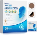 Motion Sickness Patches, Sea Sickness Patch för barn och vuxna med Travel-Friendly Packets, Travel Essentials för Cruise/Car/Airplane/Amusement Park Trip (20 Patches)