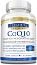 CoQ10 - Coenzyme Q10 300mg med MCT Oil och Piperine - Snabb Absorption - Öka antioxidantnivåer, förbättra energi, stöd Cardio och fertilitet - 60 kapslar - Vegan Friendly