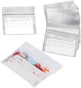 Deke Home - 100 Pack Clear Resealable Pill Bags (4x2.75 i), Travel Medicine Pouches med Write-On Label, BPA-Free Disposable Pill Organizer för mediciner, vitaminer och kosttillskott