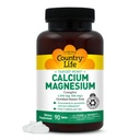 Country Life Target-Mins Calcium Magnesium Komplex 1000mg/500mg, 90 tabletter, Certified Gluten Free, Certified Vegan, Certified Non-GMO Verified