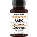 MONOHERB AAKG - L-arginin Alpha-Ketoglutarat - 1000 mg - 90 vegetariska kapslar