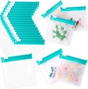 24 Pcs Travel Pill Packets Pill Pouch Bags Återanvändbar Zippered Medicine Bag Set Self Sealing Clear Plastic Medicine Organizer med Slide Lock måndag till söndag Pill Baggies för Pills Small Items Storage