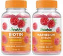 Livlig Biotin + Magnesium, Gummies Bundle - Great Tasting, Vitamin Supplement, Gluten Free, GMO Free, Chewable