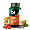 4-i-1 Golden Berberine Supplement med Ceylon Cinnamon Bitter Melon Ginkgo, Boosts Immunity, Gut & Heart Health,60 kapslar för Metabolism Support,Made i USA