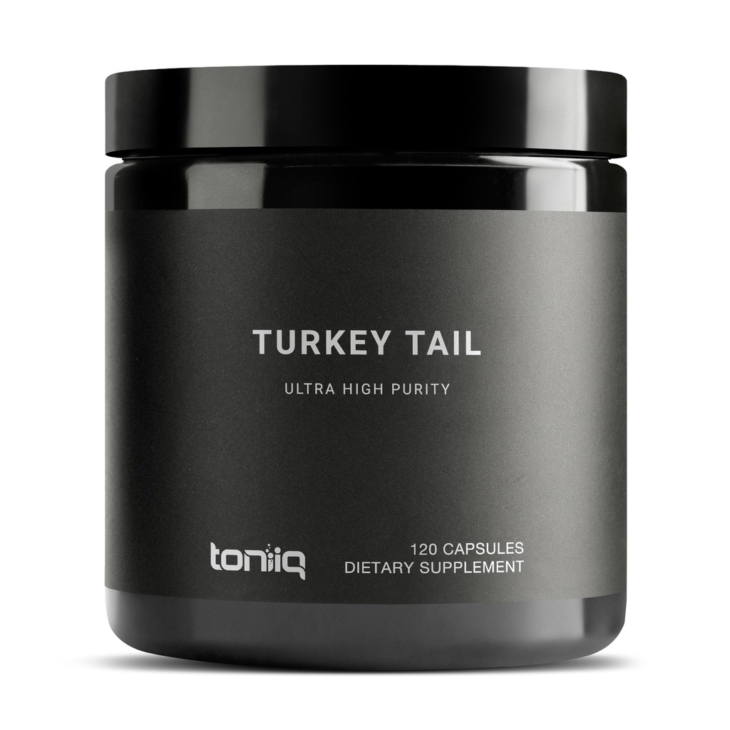 Turkiet Tail Mushroom kapslar - Ultra High Potency 10:1 Extrakt med 30% Beta Glucans - Mycket koncentrerad - Tredjeparts Lab Testad - 120 kapslar