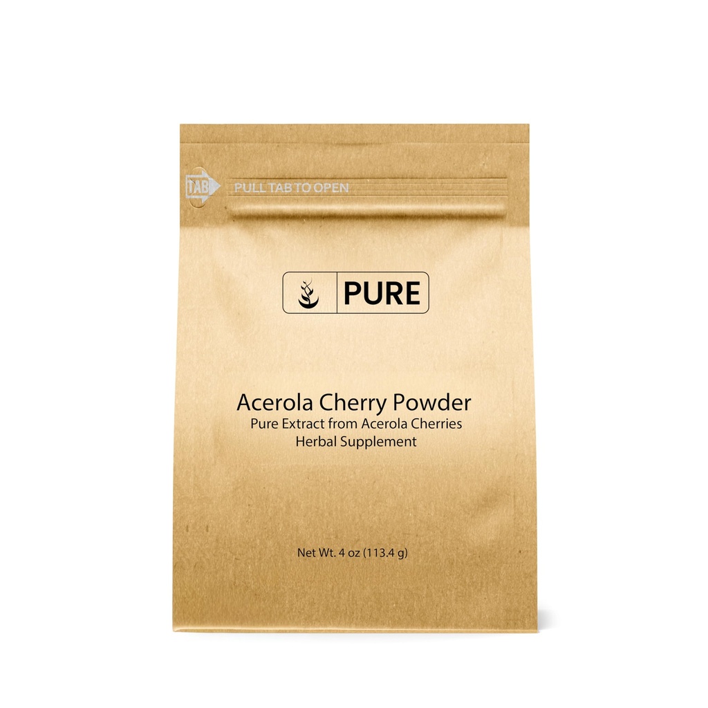 Rena originalingredienser Acerola Cherry Powder 4oz Non-GMO, Gluten Free, miljövänlig förpackning