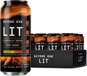 BEYOND RAW LIT Pre Workout, Gummy Worm, för energi, fokus, intensitet och pumpar, med kväveoxid Boost, Zero Sugar, 250mg koffein med Beta Alanine, 12 Cans