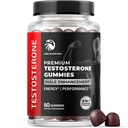 Testosteron Supplement för män för muskeltillväxt, Stamina & Prestanda | Testosteron Booster Muscle Builder för män | Test Boost Max med Tongat Ali | Test Booster & Male Enhancement | 60 Gummies