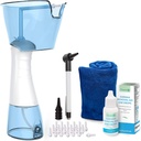 Electric Ear Wax Removal Kit by Tilcare - Rechargeable Ear Cleaning Machine för öronbevattning - Komplett öra Flush Kit för vuxna och barn - Ear Lavage System med örondroppar, Otoskop, handduk och 30 tips