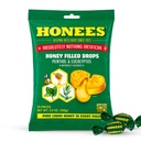 Honees Honey Menthol Cough Drops - 20-Piece, Single Pack Honey-Filled Lozenges | Temporär lättnad från hosta | Soothes Sore Throat | All Natural