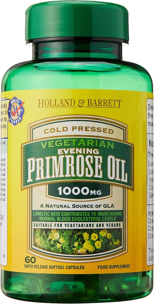 Kväll Primrosolja med VITAMIN B6- 1000mg - 120 kapsel