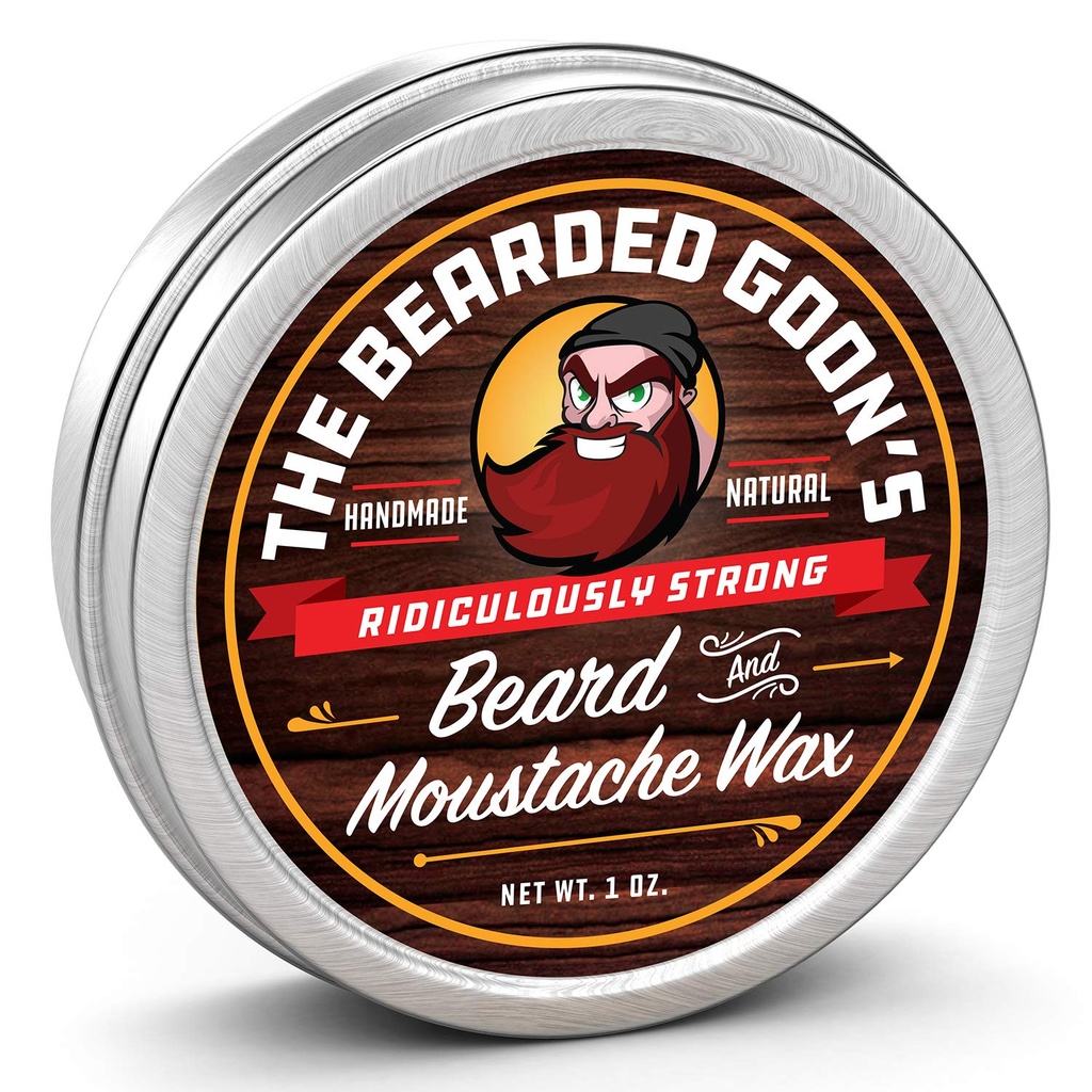 Ridiculously Strong Mustache och Beard Wax för män | All Day Style Control till Tame Facial Hair | All Natural Handlebar Moustache Wax - 1oz (30 ml)