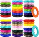 Mosquito Repellent Armband 50 Pack, Individuellt inslagna Mosquito Repellent Bands med 60 Pcs Mosquito Repellent Stickers, DEET-Free Mosquito Wristbands Patches för vuxna och barn inomhus utomhus
