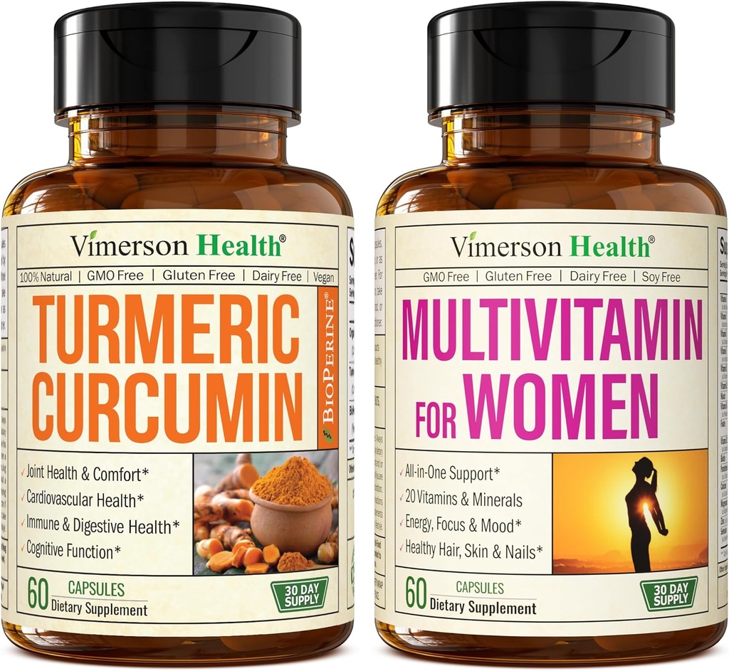 Gurkmeja Curcumin med Black Pepper Extract & Multivitamin för kvinnor