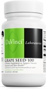 DAVINCI Labs Grape Seed-100 - Kosttillskott för att stödja immunsystem, vaskulär funktion och hälsosam hud * - med 100 mg Grape Seed Extract per servering - Glutenfri - 90 vegetariska kapslar