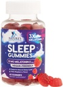 Sleep Gummies för vuxna extra styrka - 12 mg Melatonin Sleep Gummy Supplement, Melatonin Gummy för yrkessömnstödstillägg, Vegan, icke-GMO, Gluten Free, Gomitas para Dormir, 60 Gummies