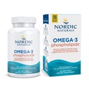 Nordic Naturals Omega-3 Phospholipids, Unflavored - 60 Soft Gels - 500 mg Omega-3 & 350 mg Fosfolipider - Hjärta & Hjärnhälsa - Små, Lätt att Svälja Mjuka Gels - Icke-GMO - 30 portioner
