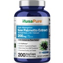 NusaPure Saw Palmetto 20:1 Extrakt, 200 mg Likvärdigt till 4 000 mg per Veggie Caps 200 greve Non-GMO, Vegan, Vegetarian, Bioperine