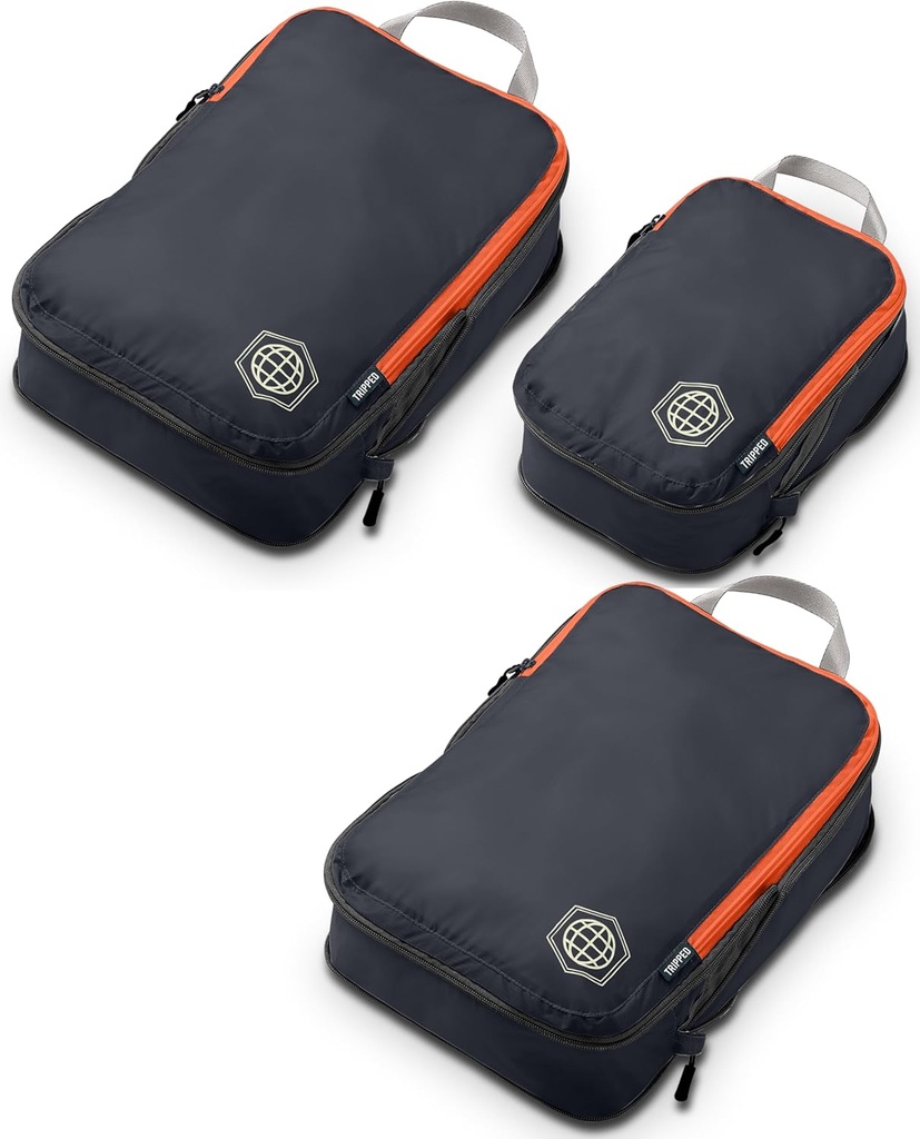 Compression Packing Cubes Set for Travel - Lightweight, Durable Clothes Organizer for Carry-On Luggage and Suitcases av TRIPPED Travel Gear