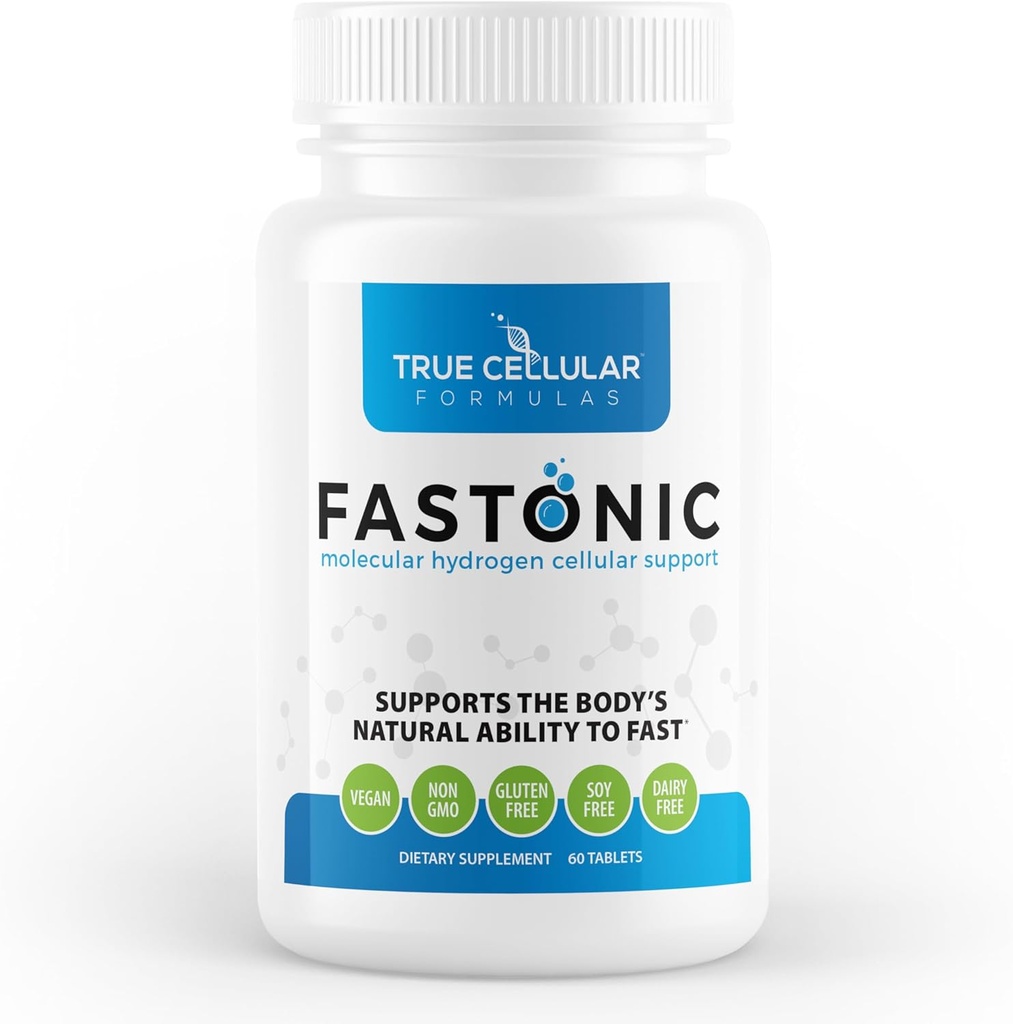 Fastonic Molecular Hydrogen Supplement-Elite Level of H2-60 Servings (60 Tablets) Non GMO, Gluten Free,Soy Free Effortless Fasting, förbättrad kognitiv funktion, Skin Health