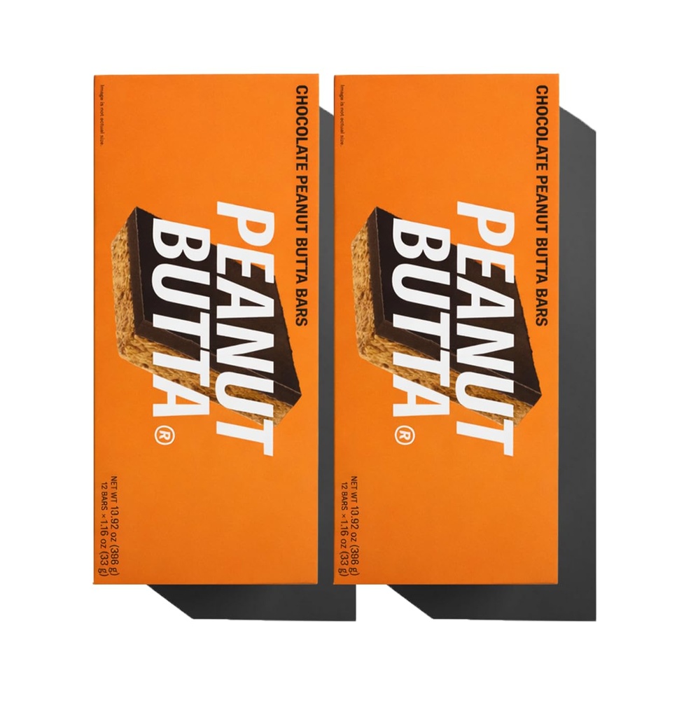 Mid-Day Squares Peanut Butta Protein Chocolate Bars, 1,16 Oz varje, 2 Packs (24 Squares) | Tillverkad med Real Chocolate, 6g Plant Protein, 4g Fiber, Gluten Free, Plant-Based