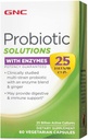 GNC Probiotic Solutions med Enzymes, ger Digestive och Immune Support, 25 miljarder CFU, 60 vegetariska kapslar, 60 portioner
