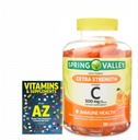 Spring Valley Extra Strength Vitamin C, 500 mg vegetariska gummies, 120 greve + bättre guide vitaminer kosttillskott bok gratis kan inte säljas separat