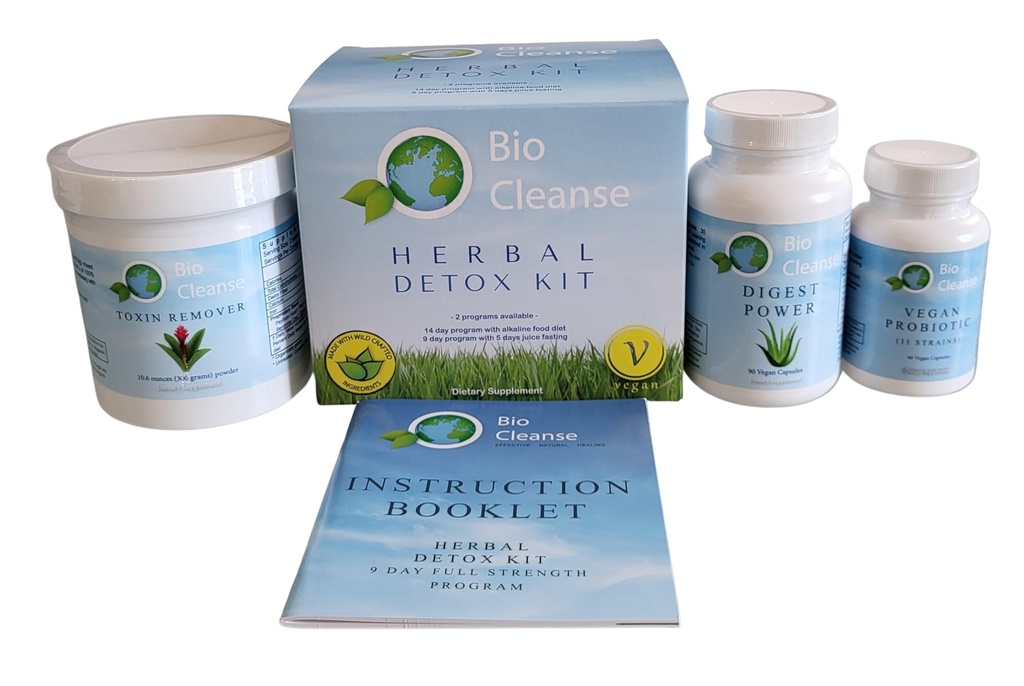 Bio Cleanse Detox Kit, Inkluderar Probiotisk Formel, Digest Power och Bentonite Psyllium, Colon Care, Hälsosam Eliminering och Gut Health