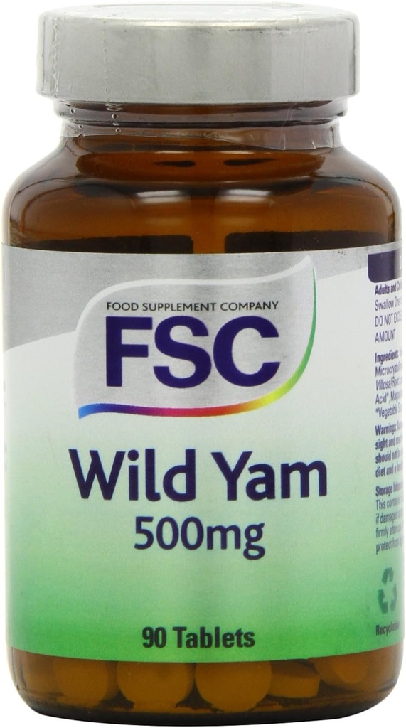 FSC 500mg Wild Yam - Förpackning med 90 tabletter