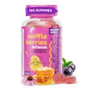 Squiggles Sniffle Berries Elderberry Gummies med Bee Propolis & Echinacea, Kids Immune Booster, Propolis Gummies for Health, Toddler Vitamins för Immune Support, Tasty Chewy Gummy (100 Count)