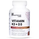 Vitamin D3 K2 kapslar - 2-i-1 Vitamin K2 MK7 100 mcg + VIT D3 5000 IE (125 mcg) Kosttillskott för att stödja ben, tänder, muskel och immunhälsa Support *, 60 greve