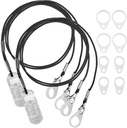 MEDca Hearing Aid Clips - Skyddande Holder med Anti Lost Lanyard Cord - Rope med slingor och klipp och säkerhetsklipp idealisk för bakom örat hörapparater och personliga ljudförstärkare (Pack of 2)