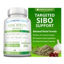Godkänd vetenskap Siboprin - 60 kapslar - Support Gut Balance, Soothe Intestinal Irritation, Hjälp med kramper och uppblåst - Caprylic Acid, Barberry, Oregano - Vegan