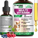 Cat & Dog Multivitamin 21 i 1 Pet Supplements with Cranberry & Glucosamine - Natural Medicine & Support för UTI, Urinary Tract, Bladder, Kidney, Skin Coat, Joints Treatment Made in USA