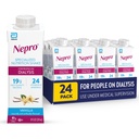 Nepro Nutrition Shake for People on Dialysis, 19g Protein, 420 kalorier, Vanilla, 8 fl oz, pack 24
