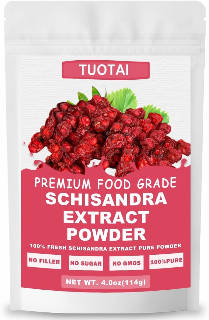 Premium Schisandra extrakt 10:1 pulver, 100% naturligt pulver, ingen GMO, inga tillsatser, Vegan