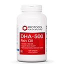 PROTOCOL FÖR LIFE BALANCE DHA-500 - DHA 500mg & EPA 250mg - Fiskoljetillskott - Brain Health & Support - Enkel matsmältning - Non-GMO & Halal - 120 Softgels