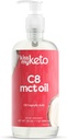 Kiss My Keto MCT Oil C8 - 32 oz Pure C8 MCT Oil Keto Fuel - flaska med pump - High Octane Caprylic Acid - Keto Pure MCT CoconutOil Brain Fuel - Liquid Coconut MCTOil Pure
